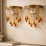 Vintage lighting set used with Murano crystals, chandeliers and wall sconces