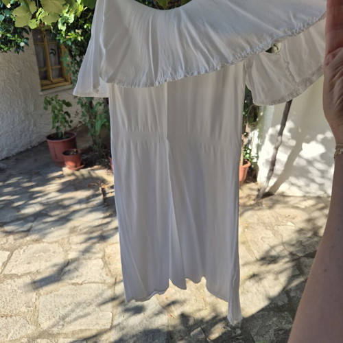 Off Shoulder Dress white, used, Tencel 100%