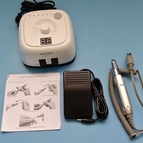 Electric Nail Drill with Pedal 35000 RPM Digital Display New