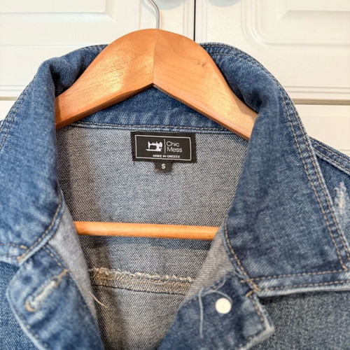 Chic Mess denim jacket size S like new, made in Greece