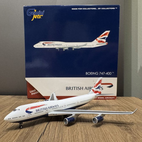 British Airways 747 GeminiJets 1:400 model aircraft
