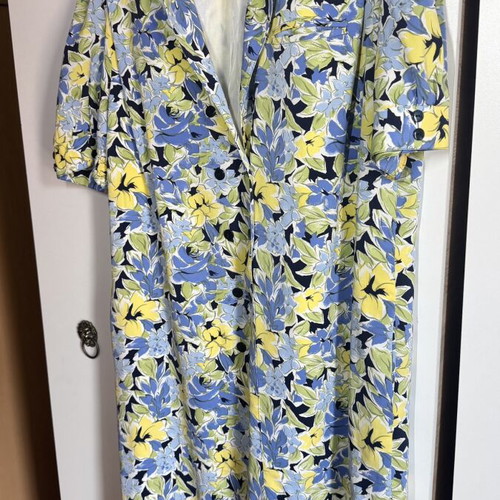 Vintage dress M-L like new, blue multicolor