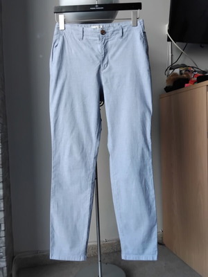 Παντελόνι H&M γαλάζιο βαμβακερό σαν καινούργιο, γραφείου, μέγεθος 36-38