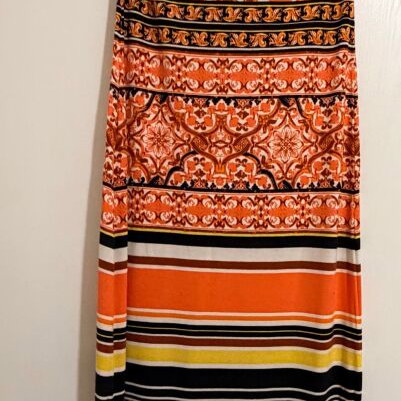Hale Bob Women's Maxi Strapless Dress M, like new, multicolor