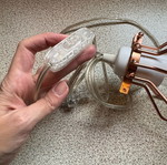 Lamp bronze/copper like new with transparent cable and switch