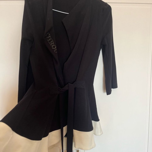 C Thou blouse like new, thin sweatshirt with belt, black