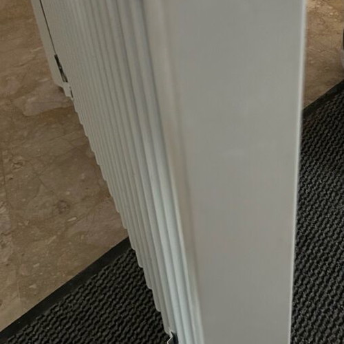 Classic type single panel radiator used, white