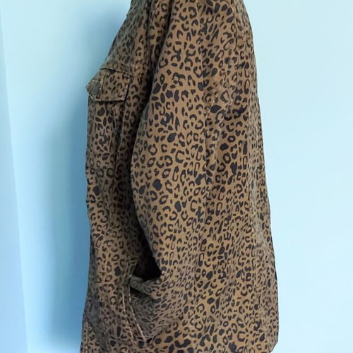 Bpc Selection Leopard Print Denim Jacket like new, sizes XXL-4XL