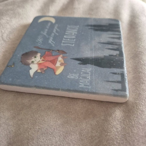 Harry Potter ceramic coaster with name Stephanos and magical theme, new