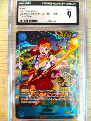 Nami One Piece 3rd Anniversary CGC 9 Mint Card
