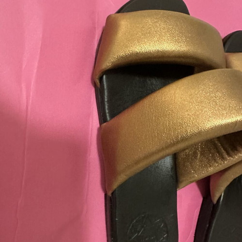 Sandalista women's sandals new, bronze color, size 37 narrow fit