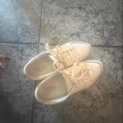 Karl Lagerfeld white athletic shoes like new, size 40