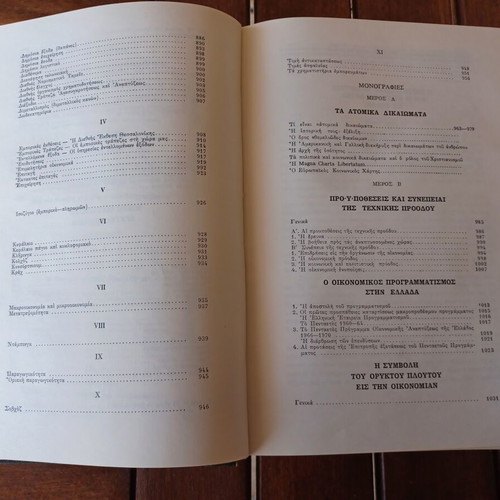 Modern Social Knowledge 1965 like new, two volumes in Greek