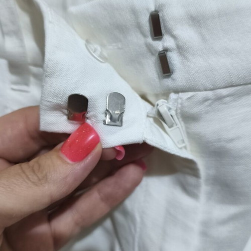 H&M linen shorts, white, size L / 40 / 12