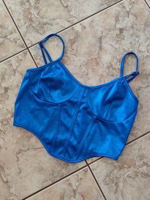 Shein Top Corset style blue size M like new