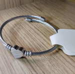 Silver bracelet made of steel new