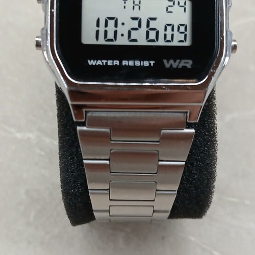 Casio Vintage A-158WEA-1EF watch like new with black frame