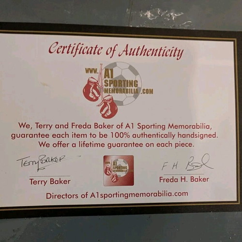 Collectible 1966 World Cup Winner Frame with Authentic Wembley Seat and Autographs, New