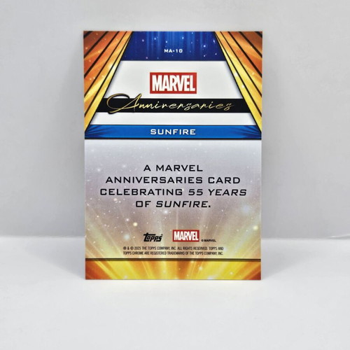 Topps Chrome Marvel Sunfire 55th Anniversary card new