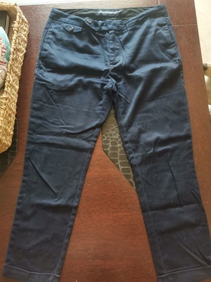 Ralph Lauren blue pants like new, size S/36/8 with revers
