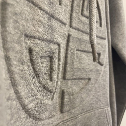North West grey hoodie with embossed logo, medium