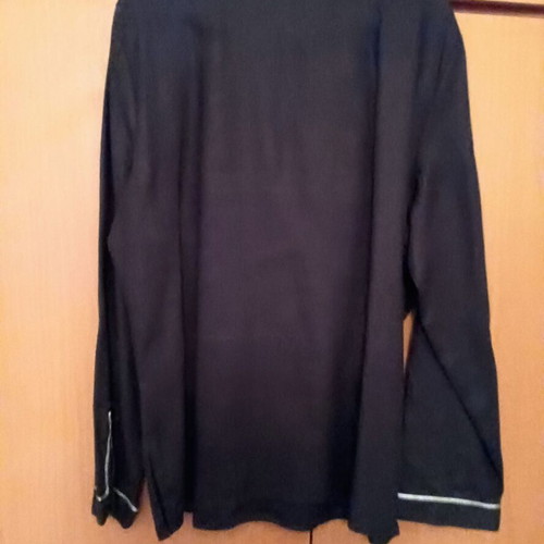 Black linen shirt with silver details La Redoute Collections new
