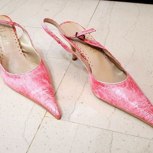 Smart Cronos pumps used, size 39, pink knitter leather
