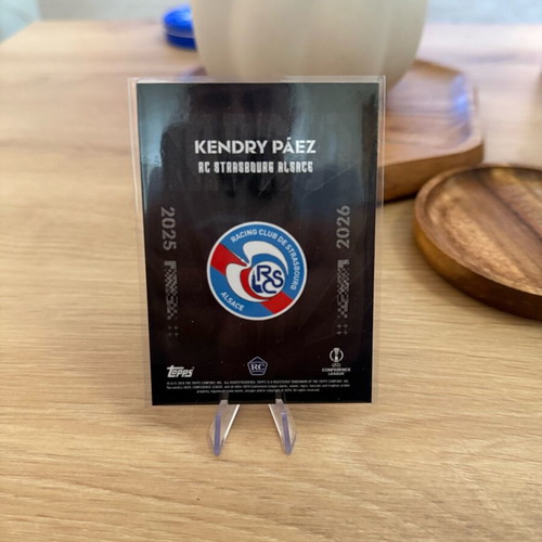 Kendry Paez RC Strasbourg Alsace 2025/26 Topps Knockout card like new