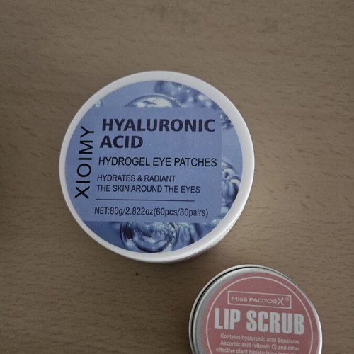 Skincare set with lip scrub and eye patches