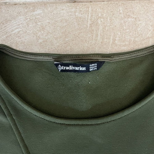 Stradivarius Khaki Crop Top XS like new