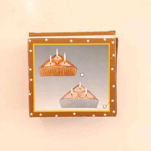 Christmas decorative silver triangle candle new with 3 candles