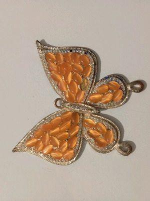 Pendant orange butterfly