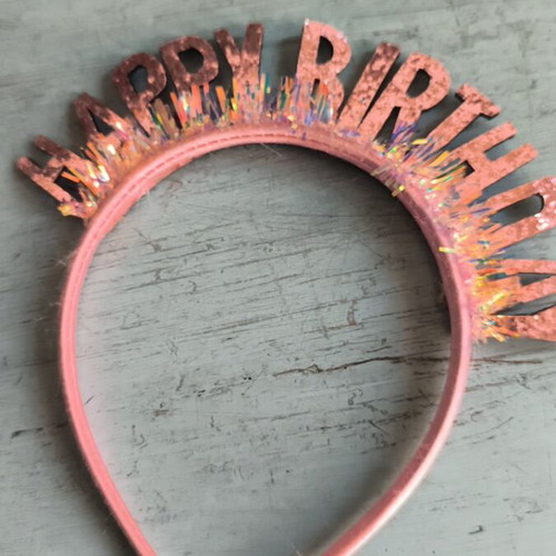 Birthday set used with Birthday Queen sash and Happy Birthday headband