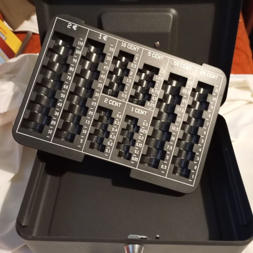 Portable cash box in black color like new