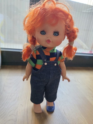 El Greco Pippi Longstocking Doll 1980 28cm like new, missing one shoe