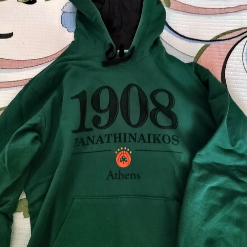 Panathinaikos 1908 Hoodie used, size XL, authentic green sweatshirt