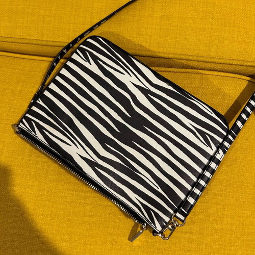 Animal print zebra bag