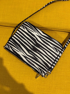 Animal print zebra bag