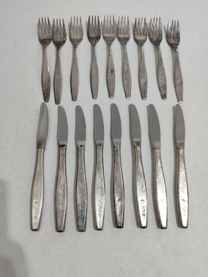 Vintage Canadian Pacific Airlines CP Air cutlery set used