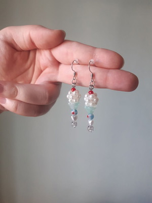 Bananna Cherry Crush Handmade Earrings in Pure Stainless Steel New, Multicolored