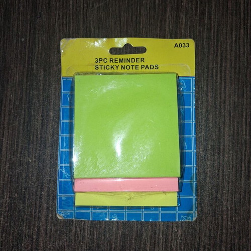 Set of 3 neon sticky note pads