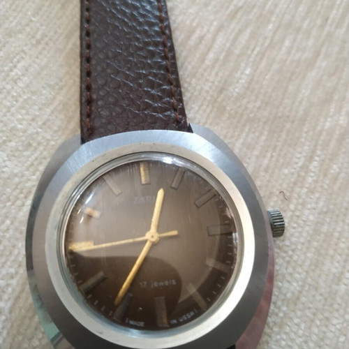 ZARIA mechanical watch new with leather strap
