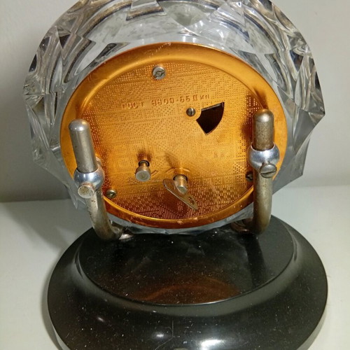 Majak collectible USSR table clock with crystal glass effect