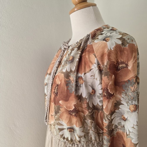 Vintage dress 1970s brown, used, size S