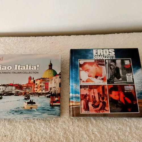 Pack of 8 CDs Ciao Italia and Eros Ramazzoti like new, unused