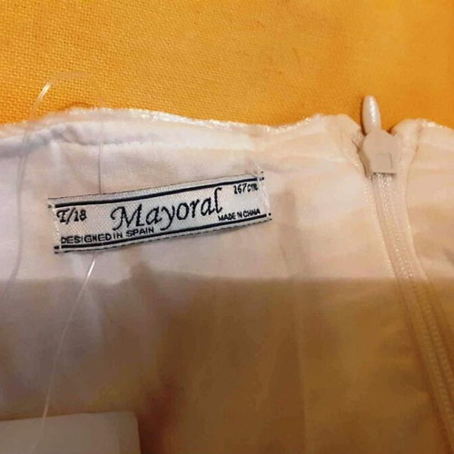 Ρομαντικό φόρεμα Mayoral καινούργιο, μπεζ και ροζ με λουλούδια