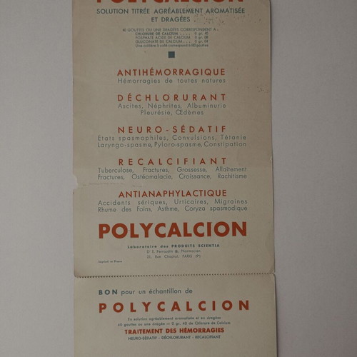 Advertising lithographs used, pack of 5, vintage pre-60s medicine ads