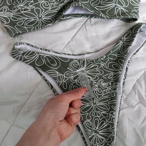 Highrise green swimsuit set size XS like new
