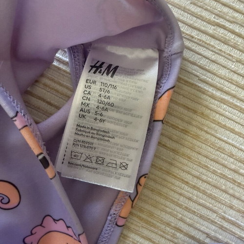 H&M Bikini for Girls 5-6 Years Like New, Purple and Orange