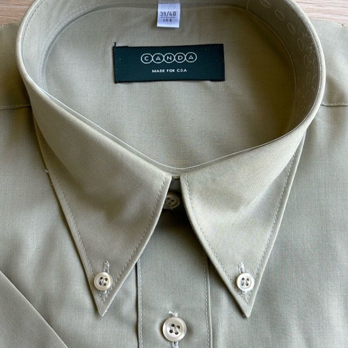New CANDA short sleeve olive shirt, size M
